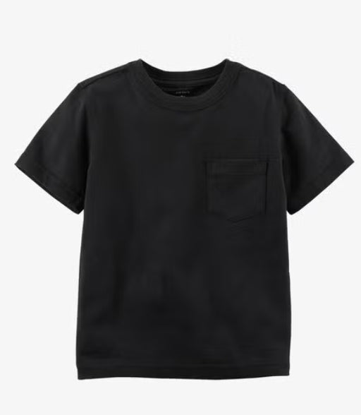 Camiseta Baby Negro con Bolsillo